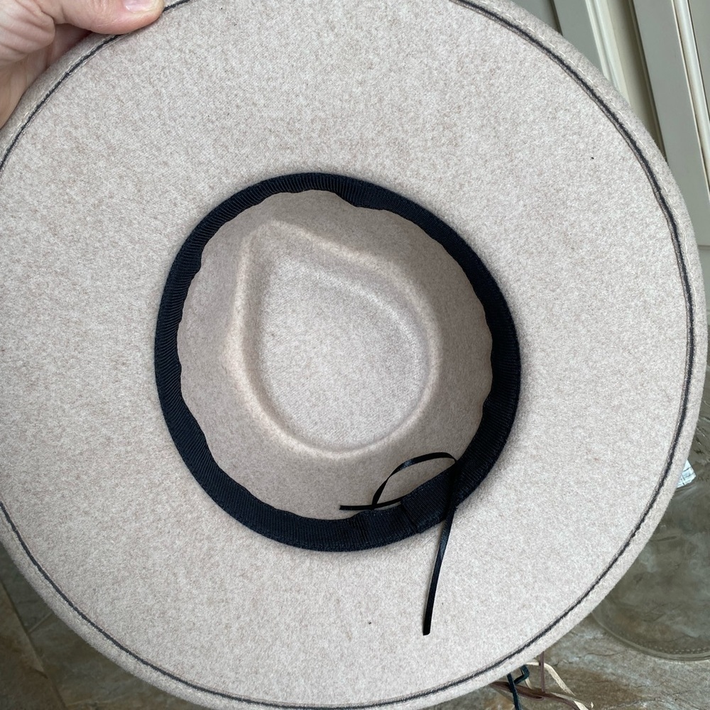 OATMEAL FELT FEDORA RANGER HAT - Picture 7 of 7